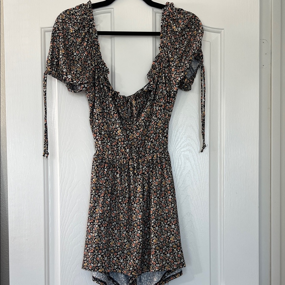 Urban Outfitters Black Floral Mini Dress